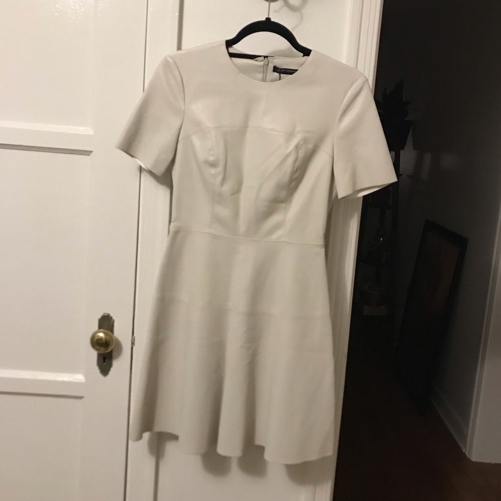 Leather look white dress from Zara (New)